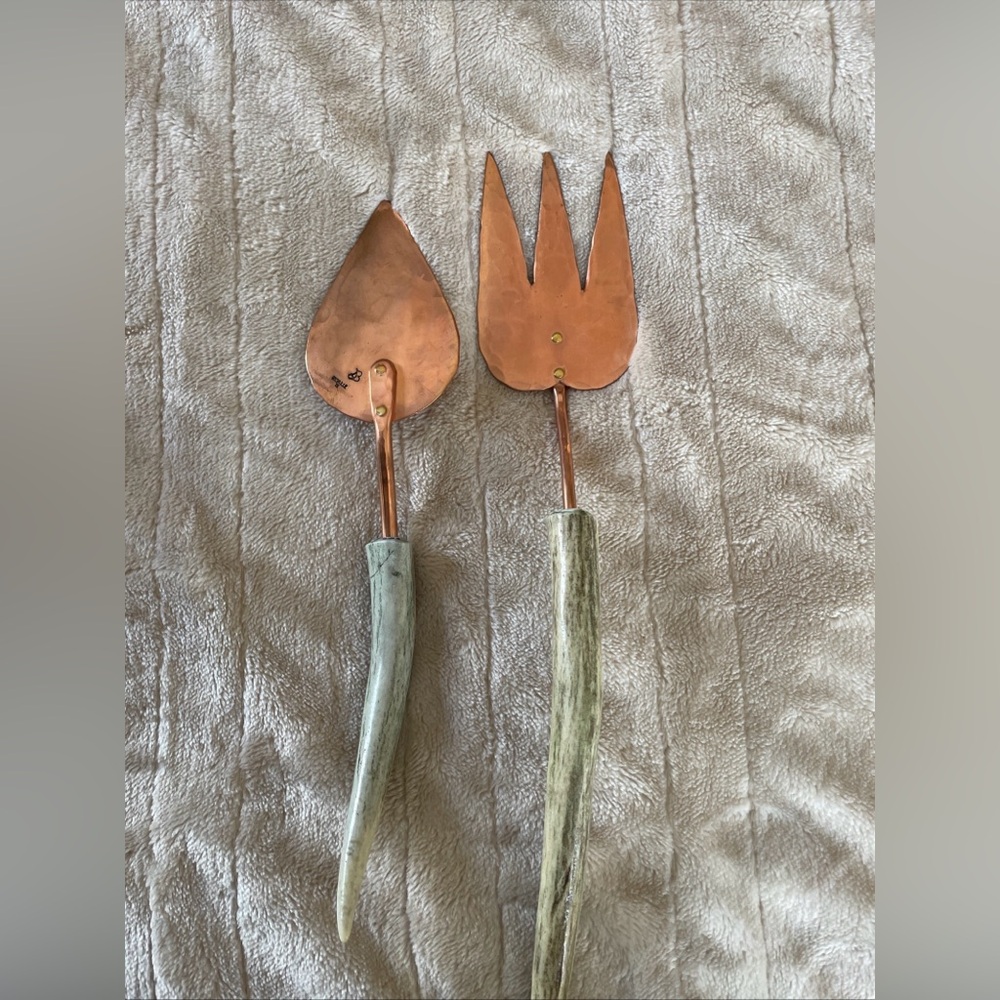 Vintage Ben and Lael Southern Crafted Copper Serving Set of 2 NEW